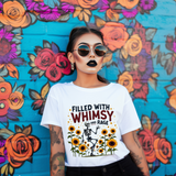 Whimsical Skeleton Tee - Filled with Whimsy and Rage Funny T-Shirt
