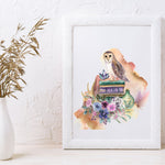 Watercolor Owl Print
