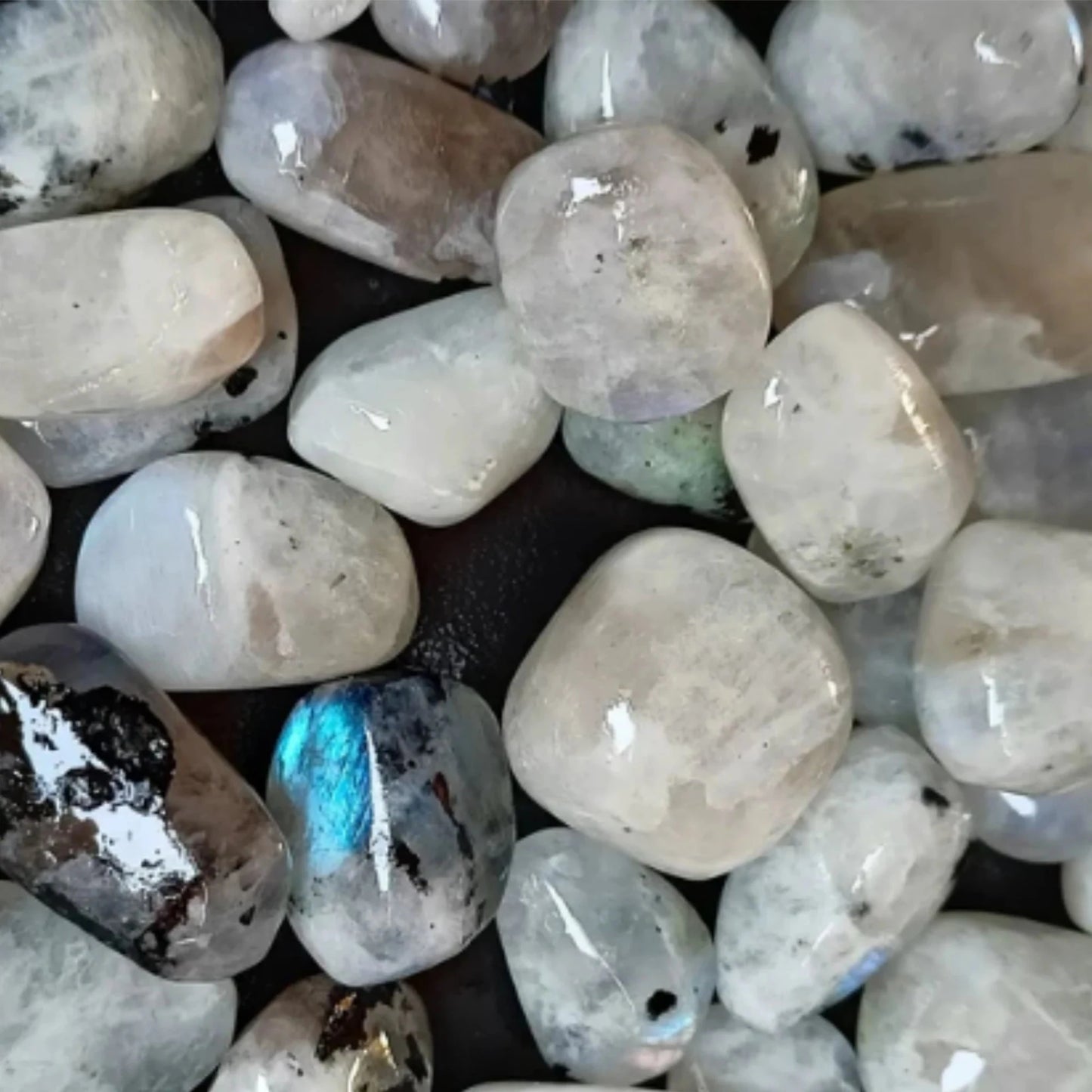 Rainbow Moonstone Tumbled Crystal