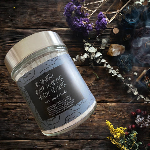 Banish Bad Habits Bath Salts, Ritual Bath Salts, Banishing Bath
