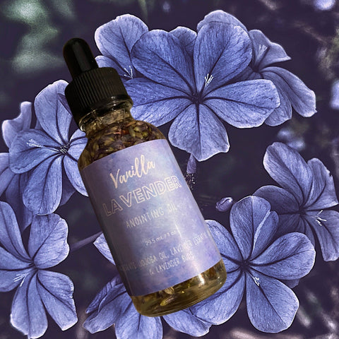 Lavender Vanilla Anointing Oil - Lavender Ritual Oils - Vanilla Oils - Ritual Tools - Witchy Oils - Candle Oils - Bath Oils - Relaxation