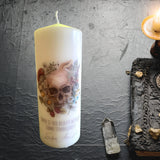 Gothic Skull Pillar Candle