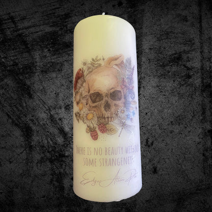 Gothic Skull Pillar Candle