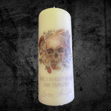 Gothic Skull Pillar Candle