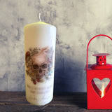 Gothic Skull Pillar Candle