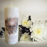 Gothic Skull Pillar Candle