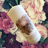 Gothic Skull Pillar Candle