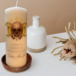 Skull & Moon Pillar Candle