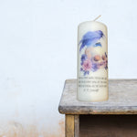 Skull & Raven Floral Pillar Candle