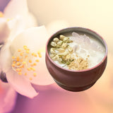 Jasmine & Ginger Candle - 4 oz Intention Soy Candle - 4 oz Soy Candle - White Quartz Crystal Intention Candle - Dream and Prophetic Candle