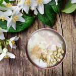 Jasmine & Ginger Candle - 4 oz Intention Soy Candle - 4 oz Soy Candle - White Quartz Crystal Intention Candle - Dream and Prophetic Candle