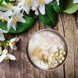Jasmine & Ginger Candle - 4 oz Intention Soy Candle - 4 oz Soy Candle - White Quartz Crystal Intention Candle - Dream and Prophetic Candle