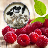 Raspberry & Green Tea Candle - 4 oz Intention Soy Candle - 4 oz Soy Candle - Black Obsidian Crystal Intention Candle - Fertility Intention Candle