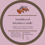 Sandalwood & Amethyst Candle - 4 oz Intention Soy Candle - 4 oz Soy Candle - Amethyst Crystal Intention Candle - Success and Healing Candle