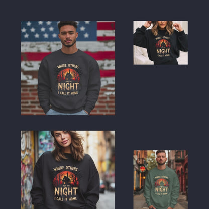 Fear the Night Spooky Vintage Inspired Sweatshirt