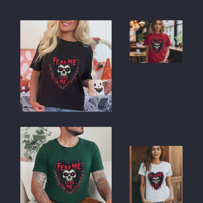 Gothic Fear Me Love Me Skull Tee