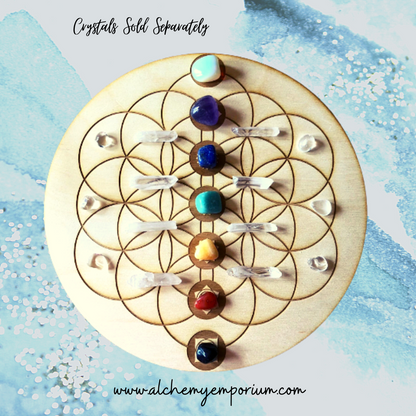 Flower of Life Crystal Chakra Grid