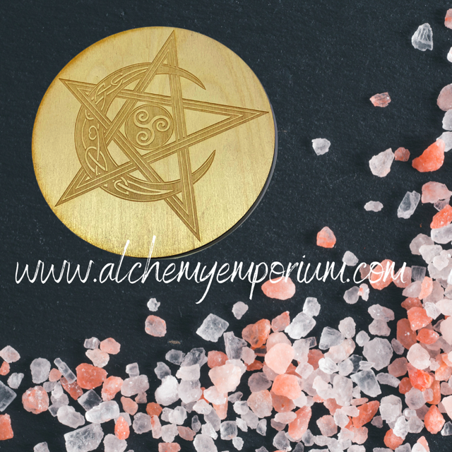 Celtic Pentagram Moon Crystal Grid