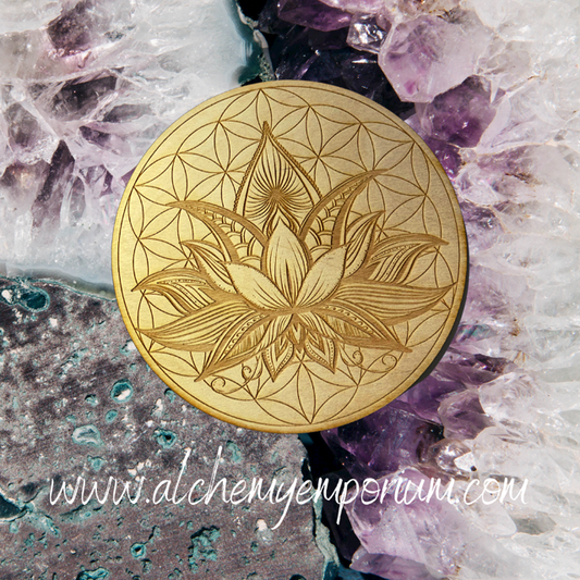 Flower of Life Lotus Crystal Grid